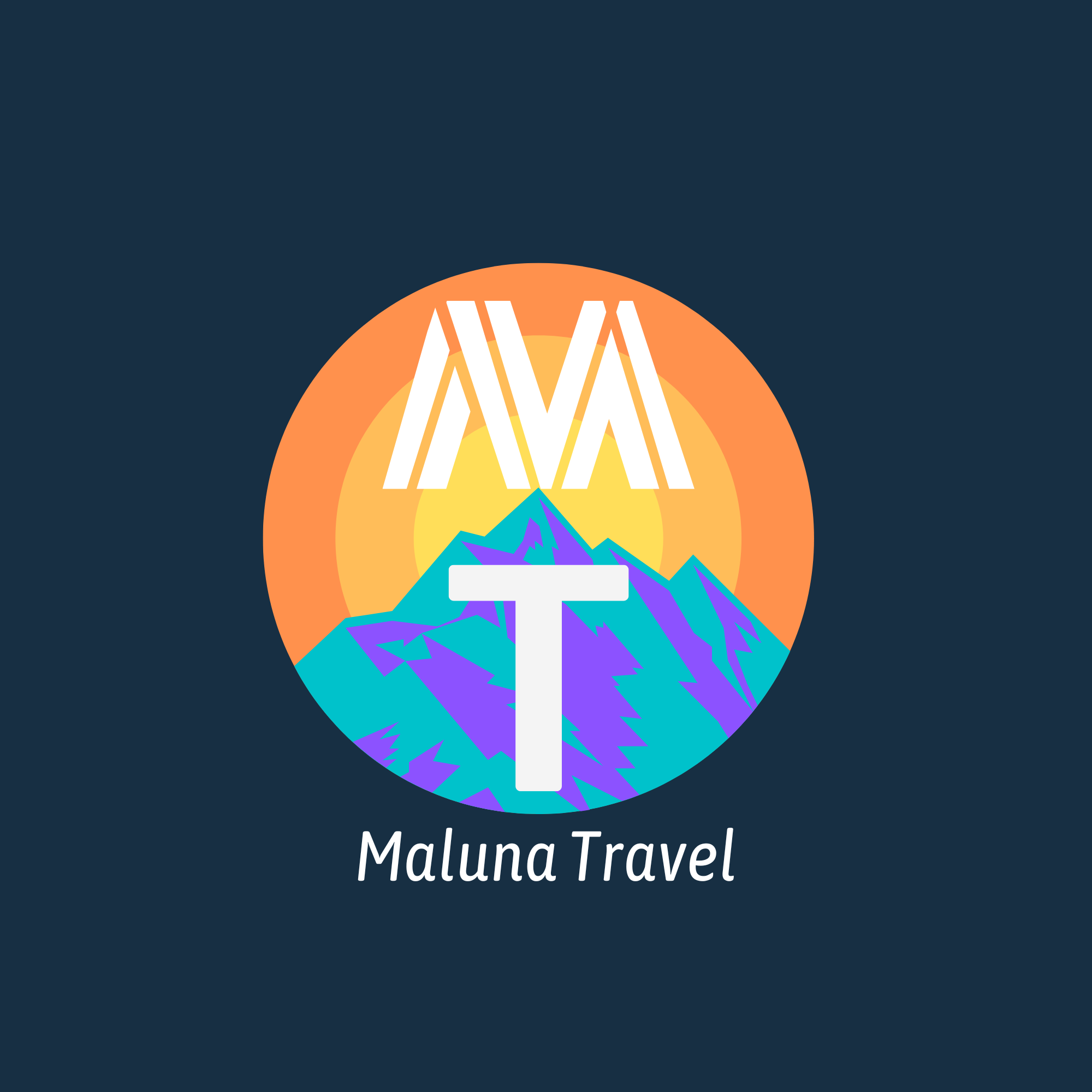 Maluna Travel round logo